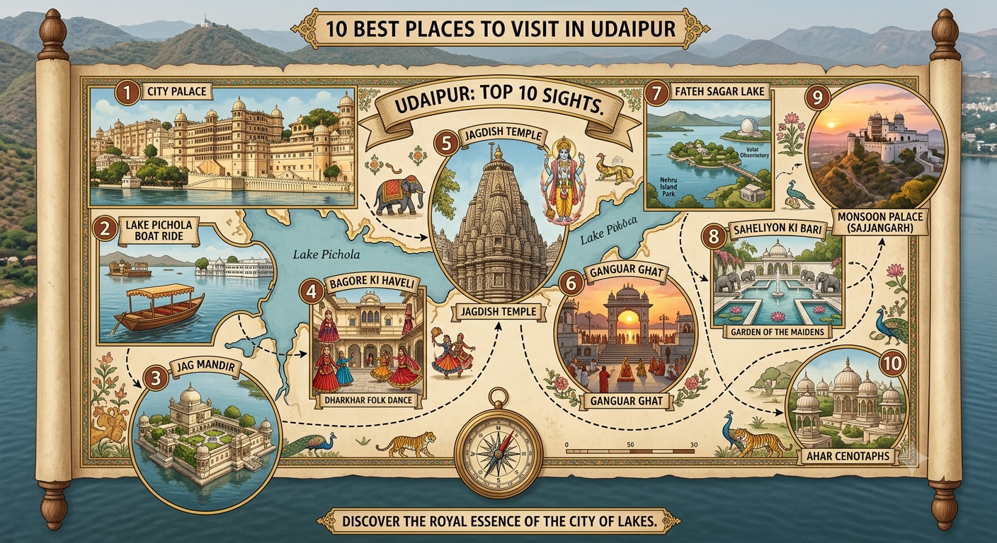 10 Best Places to Visit in Udaipur?